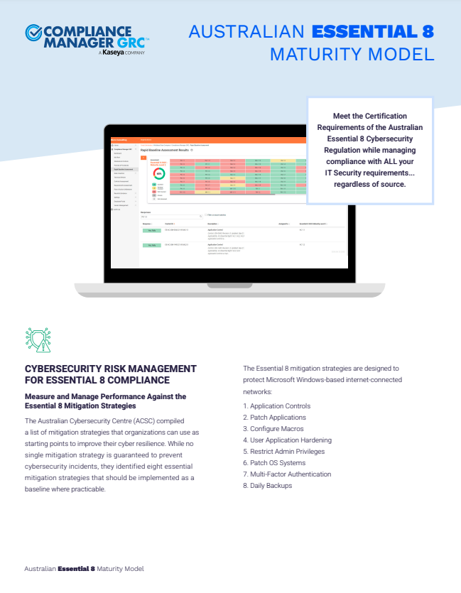 Essential 8 - Compliance Manager GRC