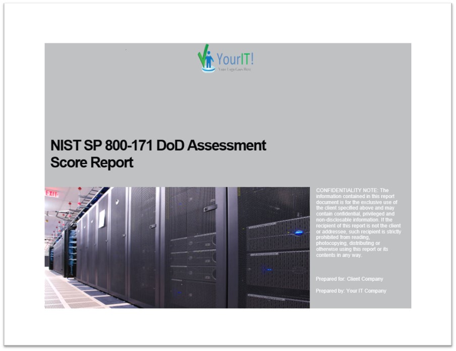 Compliance Manager GRC - NIST SP 800-171 DoD Assessment Score Report - Screenshot